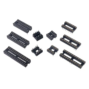 New IC Socket Integrated Block DIP Single Chip Microcomputer Square Hole/Round Hole Single Chip Seat 6p/8p/14p/18p/24p/32p/40p