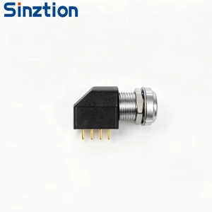 Industrial Grade Push Pull Circular Connector EXG 00B 0B 1B 90 Degree Elbow Aviation PCB Mount Socket Connector