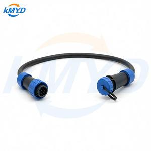 LD16 9-Pin IP68 Waterproof Brass Housing Power Circular Connector Male/Female Cable Plug Socket Assembly