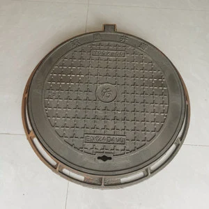 Cast Iron Manhole Cover Gully Sewer Drain Cover Flooring Grating Round Paving Sewer Manhole Cover