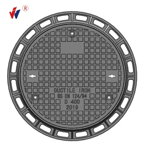 Sewerage Utility Cover C250 EN124 Round GGG 500-7 Customized Available Ductile Cast Iron Manhole Cover Locking Cover and Frame