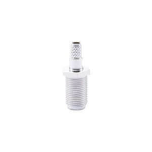 75ohm F-Type Full Brass Straight Female Bulkhead Audio/Video Crimp Connector for 3C-2V CCTV Cable for Wire Connections