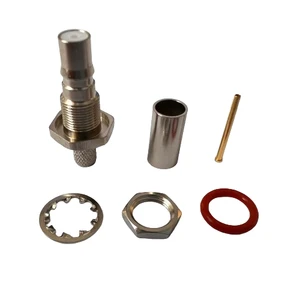 RF Coaxial Connector QMA-C-KY3 With Thread QMA Female Jack Connector Crimp RG58 RG142 Communication Cable