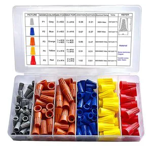 248/180/158pcs/box Aluminum Alloy 75 Ohms 1P Lug Terminals Spring Boxed Spiral Wire Caps Quick Model 12566