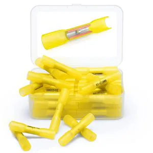 50 PCS Heat Shrink Butt Connectors Yellow 12-10 AWG - Marine Grade Butt Connectors Wire Butt Splice Connectors