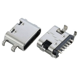 Factory Direct SalesType-C USB Female Connectors 6P Female Sockets Vertical Surface Mount Copper PCB Mount Plastic Housing