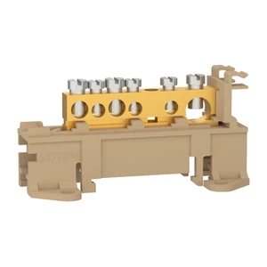 125 DIN Rail 6-Hole Terminal Block (PBT Material)
