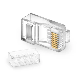Cat6 RJ45 Standard Modular Connectors Unshielded Network Plugs for 23~24AWG Twisted Pair Solid or Stranded Cable