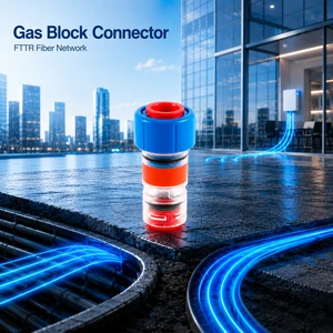 GBC Series Microduct Gas Block Connector Push Fit Fiber Micro Pipe Gas Block Coupler Transparent Body For FTTX Telecom Network