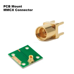 High Precision CNC RF Connector 50 Ohm RF Straight MMCX Jack Female PCB Mount Coaxial Connector
