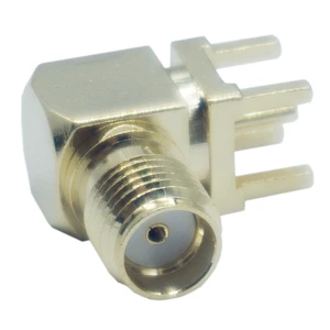 RF Coaxial Connector PCB Mount Male Waterproof 90 Degree SMA Connector