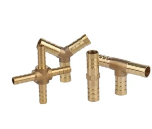 Brass Hose Coupling Pneumatic Fittings Air Connector T-Hose Barb Chemical Resistant Corrosion-Resistant