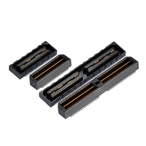 Board to Board Connector 0.8mm Pitch High Speed Male and Female Right Angle Connector , 40P80P120P Mezzanine Connectors
