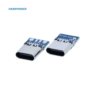 Type C 14 Pin Usb Connector with PCB Board Welding Wire Type 14p 3A Fast Charging Usb C Female Socket