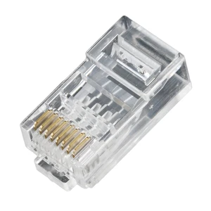 Gigabit Lan Ready Cat6 RJ45 Plug 8P8C Modular Connector UTP Ethernet Cable End Phosphor Bronze Contacts PC Housing