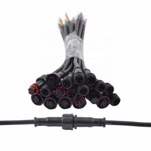 M12 Electrical Wire Connector IP67 Male To Female Waterproof M12 Cable 2pin 3pin 4pin 5pin Conector M12 For Led Outdoor Lighting