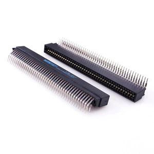 Card Edge Connector Slot 2.54 mm Pitch 86 Pin 2x43 Position PCB Gold Finger Board Socket Through Holes Dual Row Right Angle