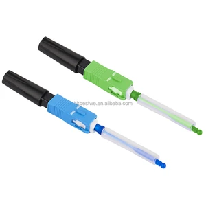 Single Mode SC UPC/APC FTTH Hot Melt Simplex High Tensile Strength (>60N) Quick Connector for Optic Fiber Fusion Splicing