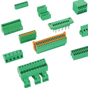 Din Rail Termi-Blok Header Socket Electrical Equipment Connector Pin Pcb Mount Screw Green Housing Pluggable Terminal Blocks