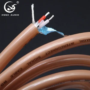 YIVO XSSH OEM ODM DIY OFC Core 8.5mm Diameter HIFI Silver Power Cable AUX Audio Line XLR RCA Connector for Speaker Application