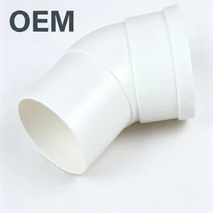 High Quality PVC-U Reducing 45 Degree Elbow Drainage Pipe Fittings Durable Plastic Connector For Building Sewage System