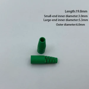 19.8mm Length SC APC 3.0mm Green Short Tail Sleeve SC APC Fiber Optic Connector Boot