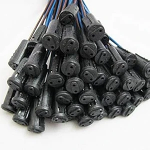 Zenith PVC Waterproof 2-Pin Electrical Wire Connectors Black for Outdoor Lighting & Power Applications