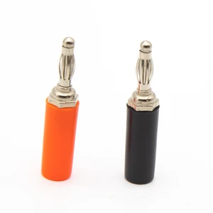 Factory Wholesale Banana Connector Red and Black 4mm Banana Plugs with Small Screw Banana Plug Connector