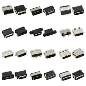 Waterproof IPX8/IP68 Type C Female Vertical USB 3.0/3.1 SMD/SMT Socket Connector (Waterproof Series) BTRE