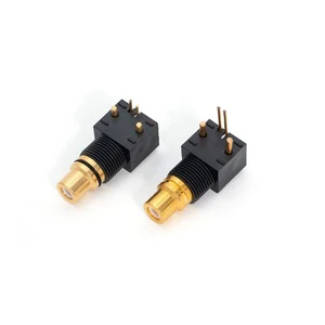 RCA Female Connector Black Plastic with Gold Plated Audio Adapter RF Jack High Visibility RCA Jack