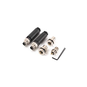 QXL M8 IP67/IP68 Waterproof Aviation Plug Industrial Sensor Coaxial Connector 3-Core 5-Core Male Female Assembled RF -25C