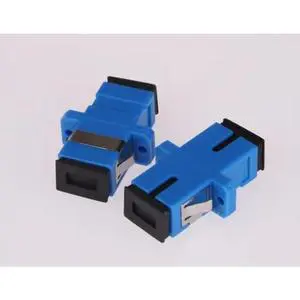 Hondao FTTH Simplex SC UPC Fiber Optic Adapter (ABS Blue) for Engineering Use with 1 Year Warranty
