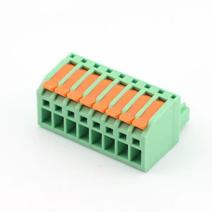 Connectors Supplier Brass 8P Terminal Blocks 3.81mm Pluggable Free HangingIn-Line PCB 300V 10A