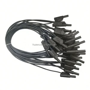 4MM Banana Connector Fully Enclosed DCC Power Testing Line 0.5 Meter Length 14AWG Black/Red Cable
