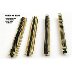 RoHS 2.54mm 2x40P 80 Pin Bent Pin Header 90 Degree Connectors Terminals For PCB Board Board To Board Electrical Connectors