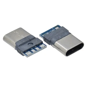 USB 3.0 Type C Cable Charger 14 Pin OTG Waterproof Socket 5.1K Resistor 5 Pad Phone Accessories Female Connector with PCB