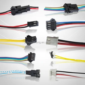 Custom 2-Pin Nylon Brass SM JST Automotive 15cm Wire Cable Pigtail Plug Male Female Adapter LED Strip Lighting DC 2A 6A 10A