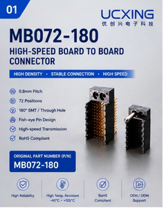 BTB Connector MB072 180 High-speed Server 12V Copper Alloy Male Right Angle Fish-eye Pin Header LPC Housing MB072-012560-A0