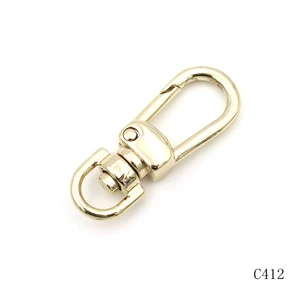 Small Snap Hook Zinc Alloy Gold Swivel Snap Clasp Metal Snap Carabiners for Bag Hardware Keychain Accessories