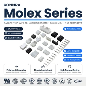 Molex Mini-fit Jr Mx4.2 Alternatives Connector Konnra Interchangeable Wafer 5569-02a Similar Crimp Hrb Replaces Cable Assembly