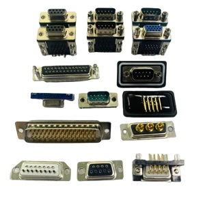 HS Brand D-Sub DB15 Female/Male Series Connector Solder Plate Straight Bend Single/Double Layer Waterproof Ultra Thin High
