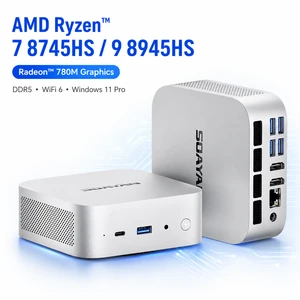 SOAYAN AMD Ryzen 7 8745HS/Ryzen 9 8945HS Gaming Mini PC Radeon 780M 16GB 32GB DDR5 1TB NVMe SSD WiFi 6 Windows 11 Pro MQR7 MQR9
