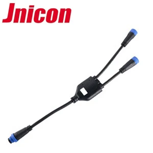 Jnicon Manufacture Waterproof Led Driver Y Type Splitter Cable Connector