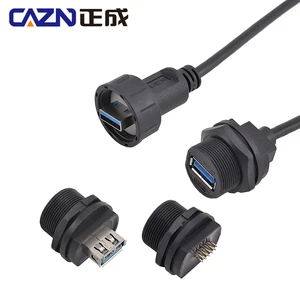 USB Type a 3.0 Waterproof Connector IP67/68 Male to Female Plug USB Power Cable Socket PC Board