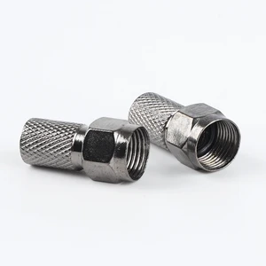 Black f Connector Coaxial Cable Rg6 f Connectors