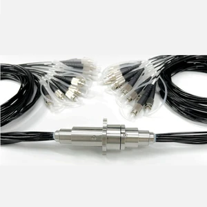 24 Channel Fiber Optical Rotary Joint Rov IP67 Waterproof Fiber Cable Connectors Slip Ring