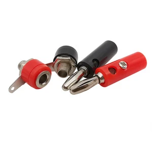 Cheap Price Banana Plug Banana-Shaped Test Plug Four-Page Type Banana Connector Terminal Block Power Amplifier Plug