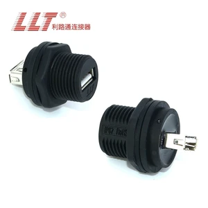 LLT USB 2.0 180 Degree 4pin Female USB Connector for Data Cable Male a Type USB Connector Plug
