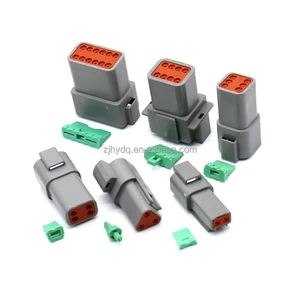 DT04-2P/3P/4P/6P/8P/12P Automotive DT Series Deutsch Connector Brass Contacts Nylon Waterproof Wire Wire Adapter 15A 220V
