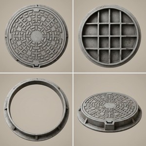Traffic-Rated Grey Cast Iron Manhole Cover AASHTO Load Class D400 For US Municipal Infrastructure